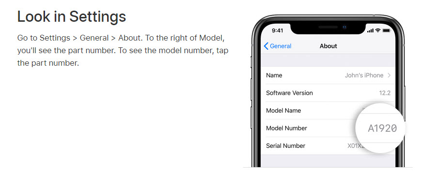شناسایی پارت نامبر آیفون